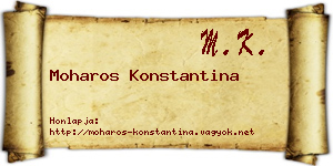 Moharos Konstantina névjegykártya